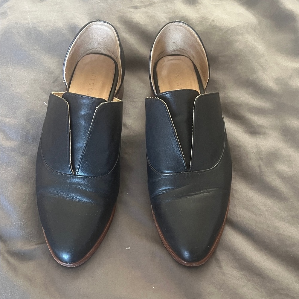 Nisolo Black Leather Women's Slip-On Loafers